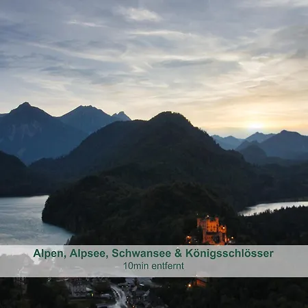 아파트 Stoeger - Adults Only Mit Einzigartigem Panoramablick Auf See, Alpen Und Schloss Neuschwanstein - Nur 2 Einheiten *