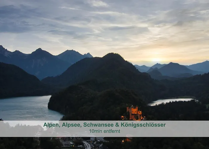 아파트 Biohof Stoeger Adults Only Mit Blick Auf Schloss Neuschwanstein Und Alpen Nur 2 Einheiten *